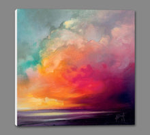 45138_GS1_ - titled 'Sunset Cumulus Study 1' by artist Scott Naismith - Wall Art Print on Textured Fine Art Canvas or Paper - Digital Giclee reproduction of art painting. Red Sky Art is India's Online Art Gallery for Home Decor - 55_WDC98170