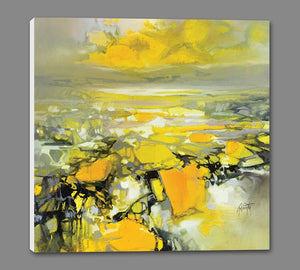 45165_GS1_ - titled 'Yellow Matter 2' by artist Scott Naismith - Wall Art Print on Textured Fine Art Canvas or Paper - Digital Giclee reproduction of art painting. Red Sky Art is India's Online Art Gallery for Home Decor - 55_WDC98285