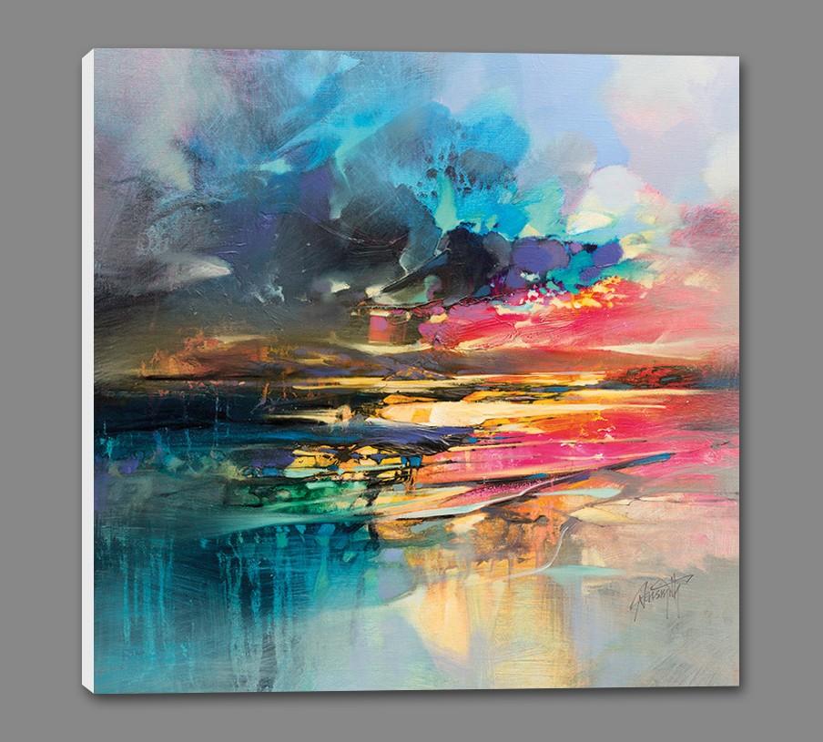 45168_GS1_ - titled 'Dissolving Shoreline' by artist Scott Naismith - Wall Art Print on Textured Fine Art Canvas or Paper - Digital Giclee reproduction of art painting. Red Sky Art is India's Online Art Gallery for Home Decor - 55_WDC98330