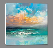 45180_GS1_ - titled 'Hebridean Waters' by artist Scott Naismith - Wall Art Print on Textured Fine Art Canvas or Paper - Digital Giclee reproduction of art painting. Red Sky Art is India's Online Art Gallery for Home Decor - 55_WDC98355
