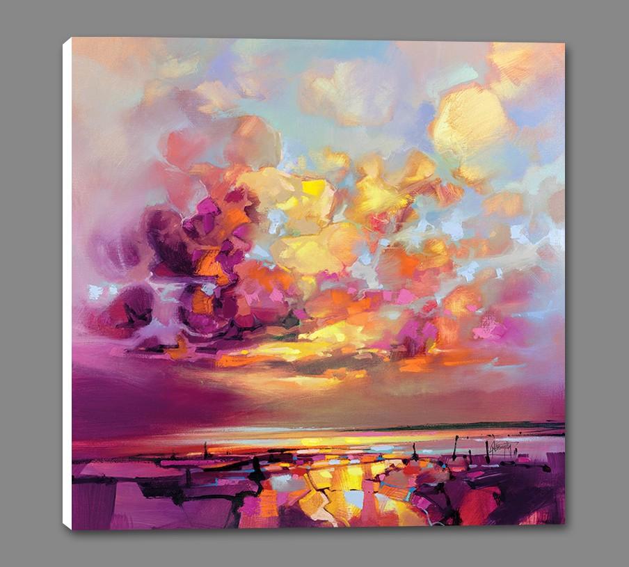 45188_GS1_ - titled 'Cloud Construction' by artist Scott Naismith - Wall Art Print on Textured Fine Art Canvas or Paper - Digital Giclee reproduction of art painting. Red Sky Art is India's Online Art Gallery for Home Decor - 55_WDC98363