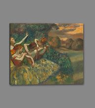 60244_GS1_- titled 'Four Dancers' by artist Edgar Degas - Wall Art Print on Textured Fine Art Canvas or Paper - Digital Giclee reproduction of art painting. Red Sky Art is India's Online Art Gallery for Home Decor - D2493
