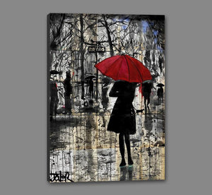 60085_GS1_- titled 'Metro' by artist Loui Jover - Wall Art Print on Textured Fine Art Canvas or Paper - Digital Giclee reproduction of art painting. Red Sky Art is India's Online Art Gallery for Home Decor - J767