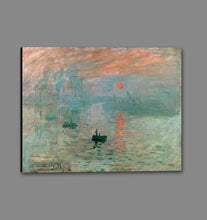 60201_GS1_- titled 'Impression, Sunrise ' by artist  Claude Monet - Wall Art Print on Textured Fine Art Canvas or Paper - Digital Giclee reproduction of art painting. Red Sky Art is India's Online Art Gallery for Home Decor - M2037