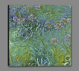 60164_GS1_- titled 'Jewelry Lilies ' by artist  Claude Monet - Wall Art Print on Textured Fine Art Canvas or Paper - Digital Giclee reproduction of art painting. Red Sky Art is India's Online Art Gallery for Home Decor - M2061