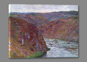 60174_GS1_- titled 'Valley of the Creuse (Gray Day), 1889 ' by artist  Claude Monet - Wall Art Print on Textured Fine Art Canvas or Paper - Digital Giclee reproduction of art painting. Red Sky Art is India's Online Art Gallery for Home Decor - M2605