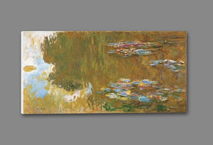 60226_GS1_- titled 'The Water Lily Pond, c. 1917-19' by artist Claude Monet - Wall Art Print on Textured Fine Art Canvas or Paper - Digital Giclee reproduction of art painting. Red Sky Art is India's Online Art Gallery for Home Decor - M2905