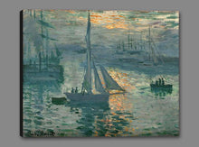 60045_GS1_- titled 'Sunrise (Marine), 1873' by artist  Claude Monet - Wall Art Print on Textured Fine Art Canvas or Paper - Digital Giclee reproduction of art painting. Red Sky Art is India's Online Art Gallery for Home Decor - M3242