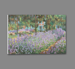 60103_GS1_- titled 'The Artist's Garden at Giverny' by artist Claude Monet - Wall Art Print on Textured Fine Art Canvas or Paper - Digital Giclee reproduction of art painting. Red Sky Art is India's Online Art Gallery for Home Decor - M680