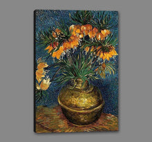 60207_GS1_- titled 'Crown Imperial Fritillaries in a Copper Vase, 1886' by artist Vincent van Gogh - Wall Art Print on Textured Fine Art Canvas or Paper - Digital Giclee reproduction of art painting. Red Sky Art is India's Online Art Gallery for Home Decor - V432